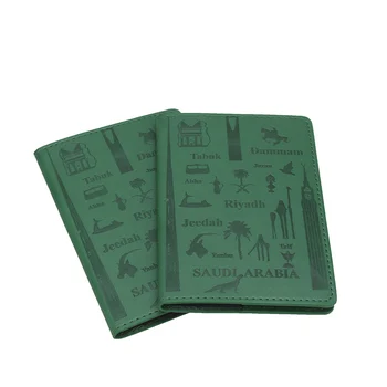 

Saudi Arabia Passport Cover Embossed City Pattern Israel Passport Holder Travel Wallet Pu Leather Covers for Passports