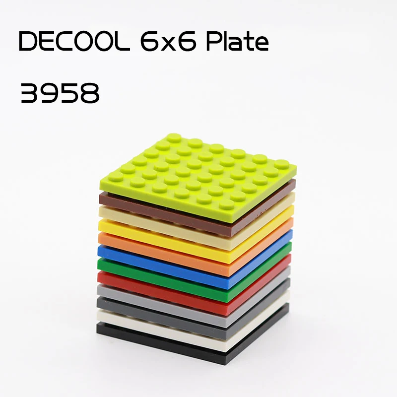 5-50pcs/lot Decool 6*6 Plate Compatible with 3958 6x6 Bricks Baseplate DIY MOC Building Blocks Toys Children Parts | Игрушки и хобби