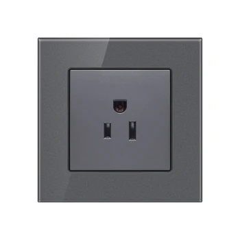 

KAMANNI Atlectric American Japan Power Socket PC Plastic Panel Socket 15A USA Japan Standard Outlet Plug 86mm*86mm