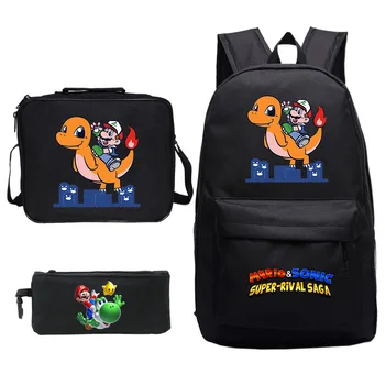 

Anime Super Mario schoolbag mochila school backpack girl boy toddler schoolbag children schoolbag pencil bag