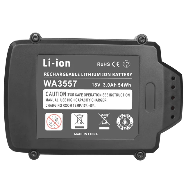 Batteria 20V 3000mAh Li-Ion Joiry - Ricambio Per WA3553, WR142E, M700 E Altri Modelli - Foto 6