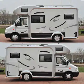 

RV Motorhome Stickers Long Strips Graphic Side Body DIY Decoration Waterproof For Caravan Camper