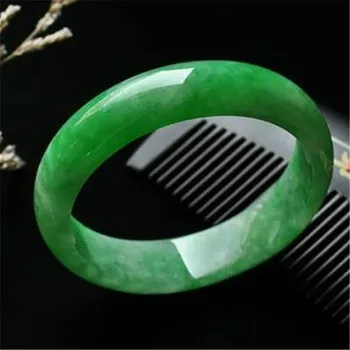 

Natural Burmese Jadeite 54-64mm Green Bracelet Elegant Princess Jewelry Send Mom to Girlfriend