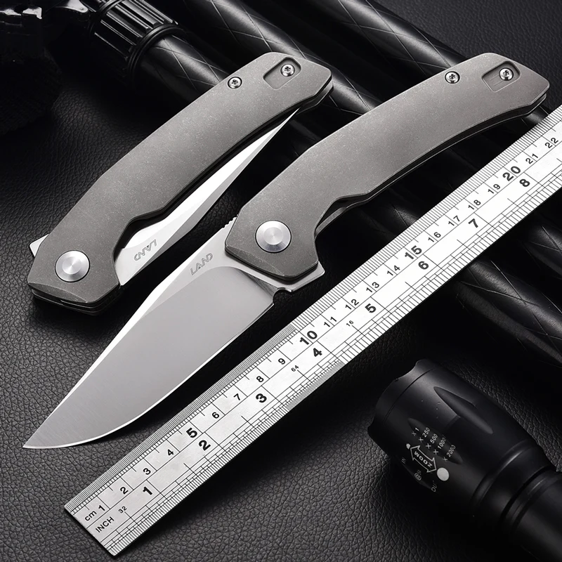 Land 140 Needle Bearing Pocket Folding Knife Vg10 Blade Tc4 Handle