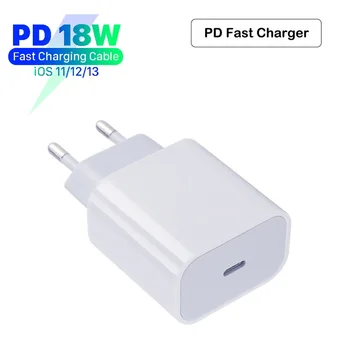 

For apple 18w usb c power adapter 18W PD 3.0 Charger USB Type C US EU UK Adapter For iPhone 11 pro X Fast Charging Power Type-C