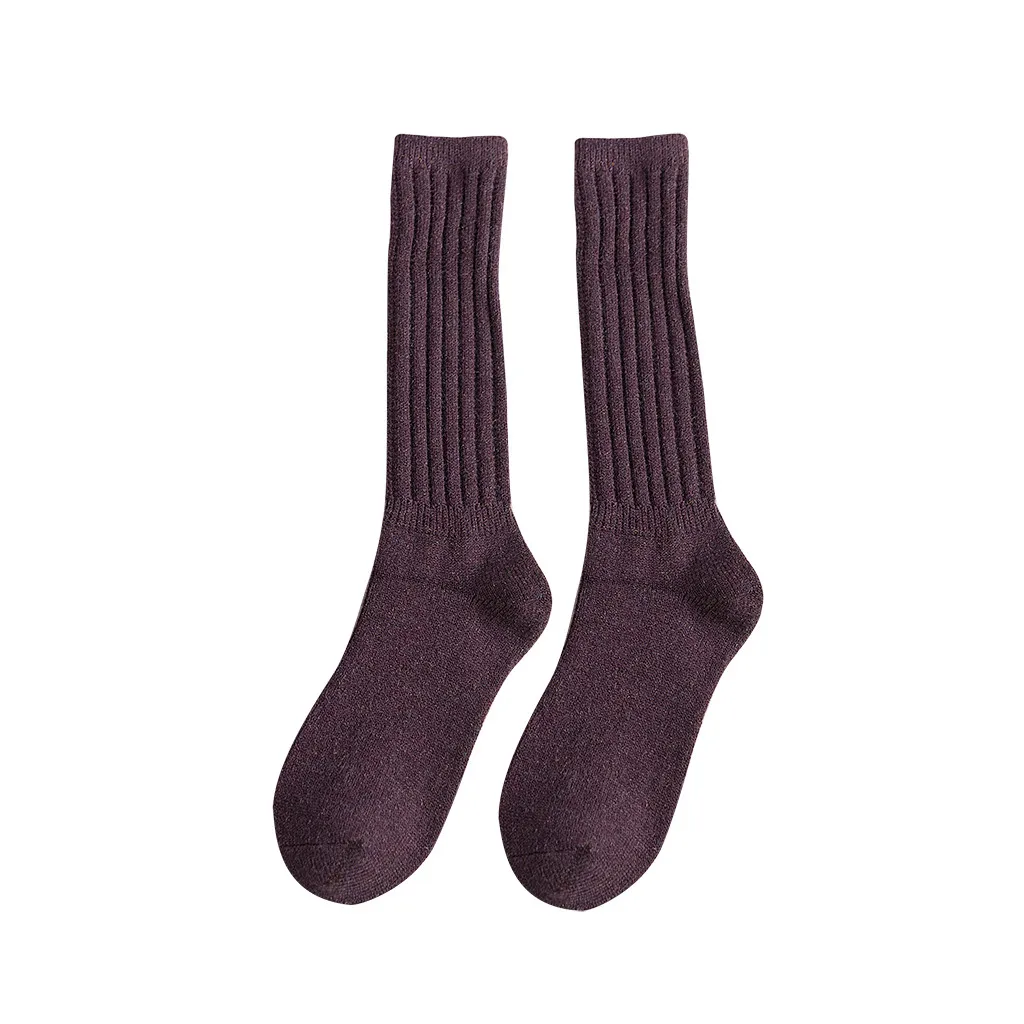 5 пар женских длинных хлопчатобумажных носков до колена Harajuku женские носки зимние теплые удобные спортивные футбольные носки