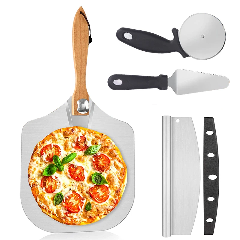 Accessori per la cottura della pala per Pizza portatile con manico  pieghevole pane Rocker Cutter Chopper Cake Paddle spatola strumenti per  pasticceria|Pizza Tools| - AliExpress
