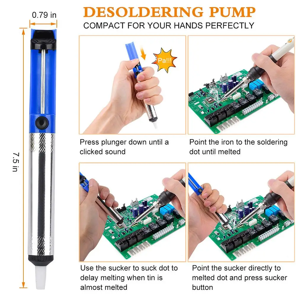 Koop Jcsolder 110V 220V Soldeerbout Kit met Digitale Multimeter, 60W Verstelbare Temperatuur Lassen Soldeer, digitale Multimeter
