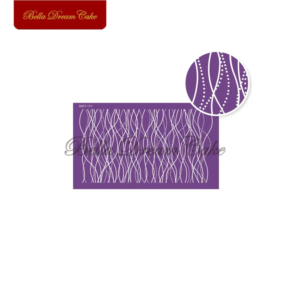 

Spiral Design Mesh Stencil Royal Cream Cake Stencil Template for Wedding Fabric Cake Mould Cake Decorating Tool Bakeware