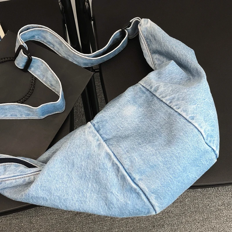Small Canvas Female Shoulder Bag 2023 Casual Crossbody Bag For Women Solid  Color Unisex Messenger Bag Denim Blue Women'S Bag - AliExpress