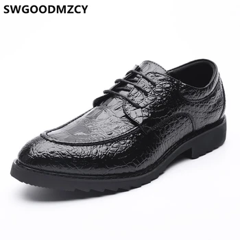 

Crocodile Shoes Men Office Italian Brand Oxford Shoes For Men Coiffeur Classic Shoes Men Formal Wedding Dress Erkek Ayakkabi