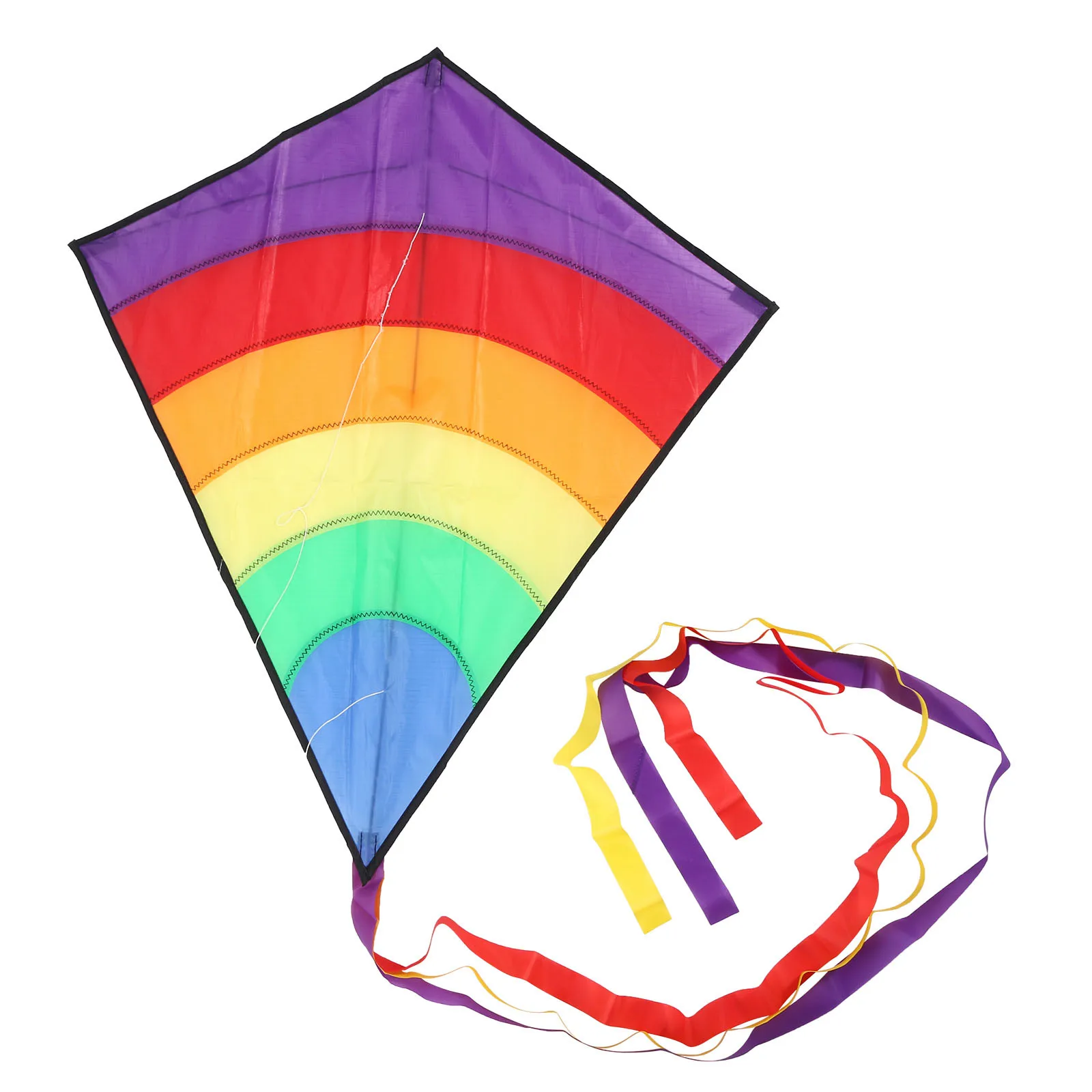 Grande arco-íris diamante pipa e 328ft linha de vôo para meninos