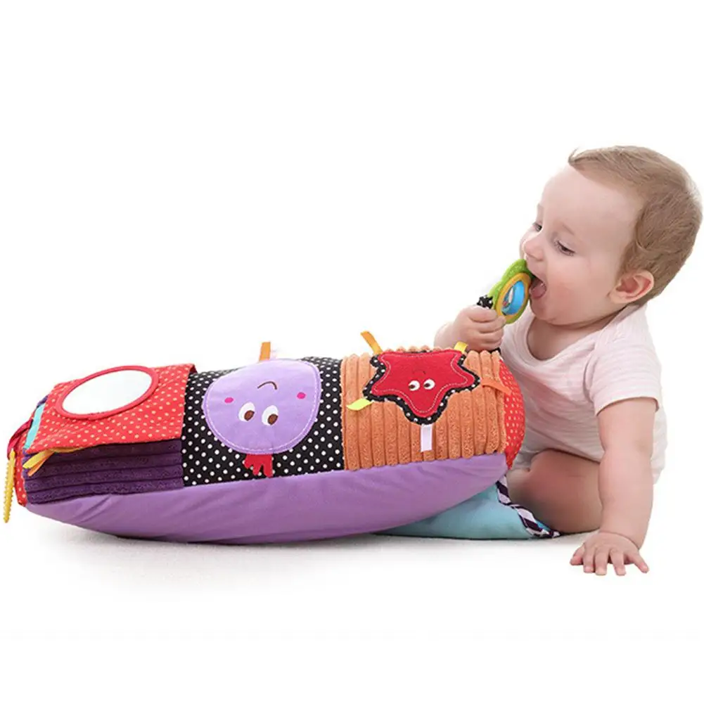 Baby Infant Tummy Time Crawling Mat Play Carpet Roller Pillow Baby Gym Crawling Activity Mat Education Gym Playmat Kids Fitness firm mattress topper