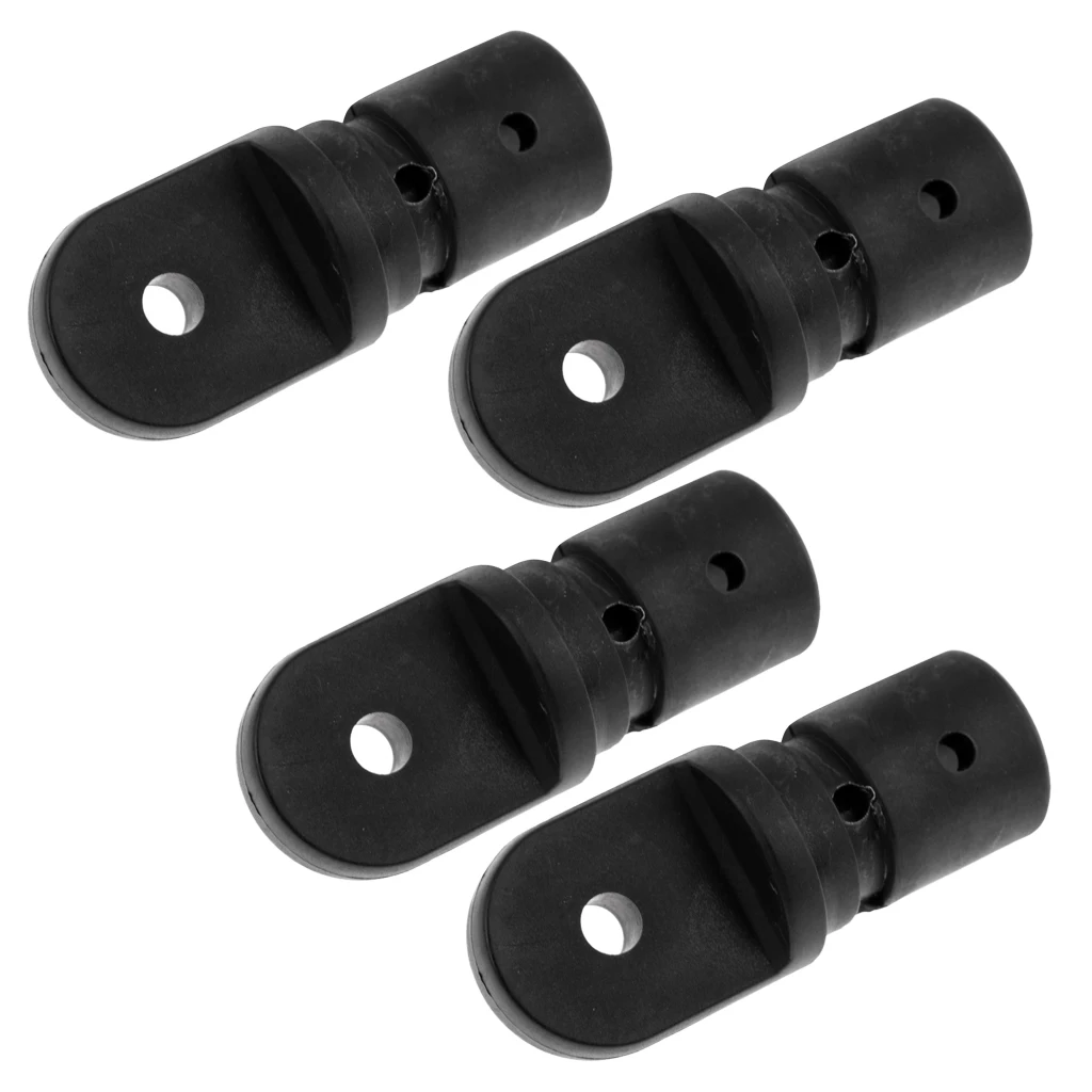 4 Pieces Black Strong Nylon Marine Boat Bimini Top Cover / Canopy 22mm 7/8'' Tube Eye End Insert