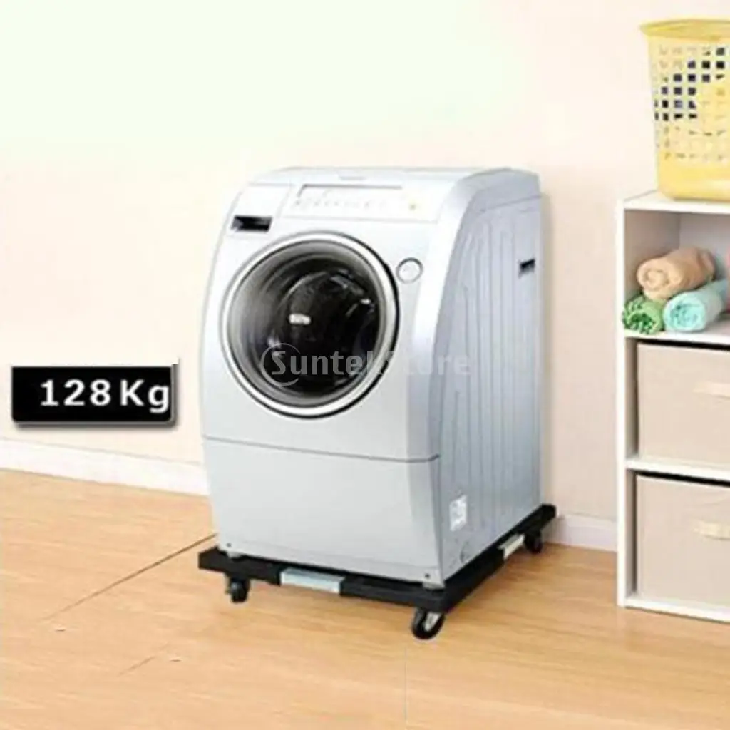 Adjustable Furniture Dolly Washing Machine Stand Refrigerator Base Moving Cart