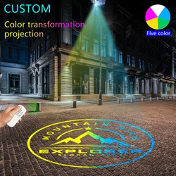 Custom Led HD Color Chang Indoor And Outdoor ip67 Waterproof Rotating Advertising Image Projection Lamp Gobo Logo Projector