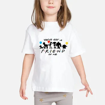 

Girls children's t-shirt girls summer toys story mobilization baby short-sleeved t-shirt children's girls t-shirt clothing