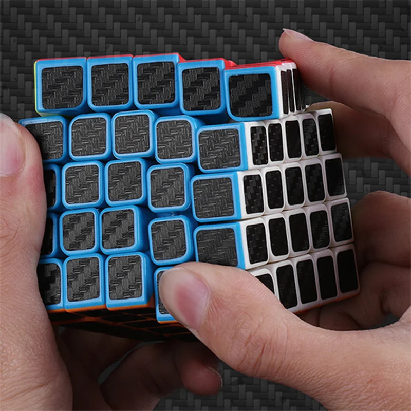 Дизайн Рубикс Куб Гладкий углеродное волокно стикер Rubix крутые детские игрушки волшебные игрушки для детей/малышей