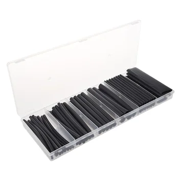 

53Pcs Heat Shrink Black Adhesive Glue Lined Tubing Tube Wire Wrap 3:1 Heatshrink.