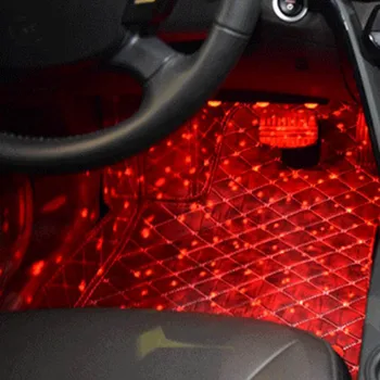 

RGB Car Interior Floor LED Light Strip Music Control DJ Rhythm Starry Sky Colorful Light Strip