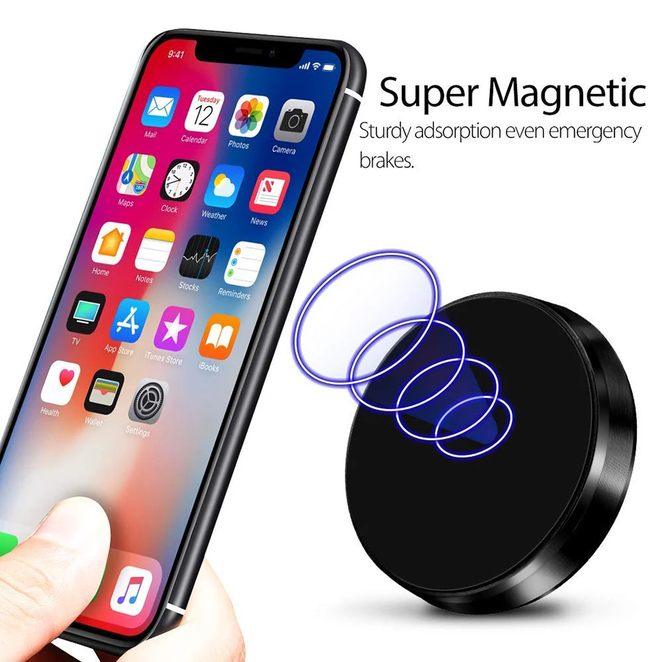 Универсальная Магнитная автомобильная подставка для телефона кронштейн iPhone X 7
