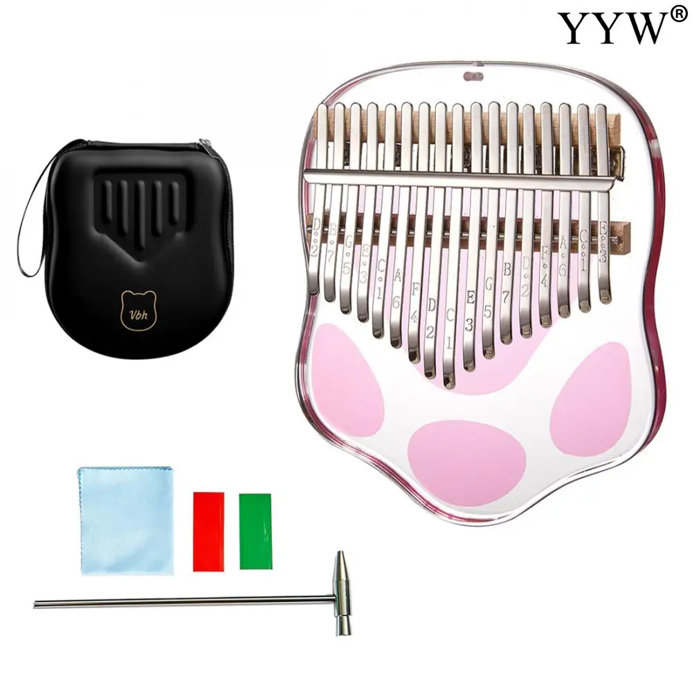 

Aklot 17/21 Key Kalimba Thumb Piano Solid Walnut Wood Marimba Kit with Sticks Case Bag Tuning Hammer Booklet Full Accessories