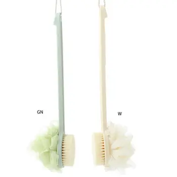 

2In1 Bath Shower Brush Dead Skin Exfoliating Back Scrubber with Non-Slip Long Handle Soft Bristles for Wet Dry Body SPA Washing