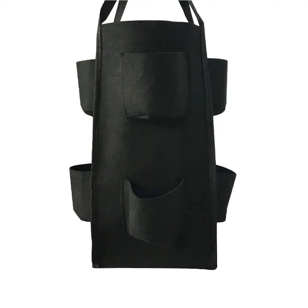 Black 10 gallons Посадочный мешок настенный открытый Крытый клубника озеленение посадки контейнер экономит пространство и украшает комнату - Цвет: Black 10 gallons