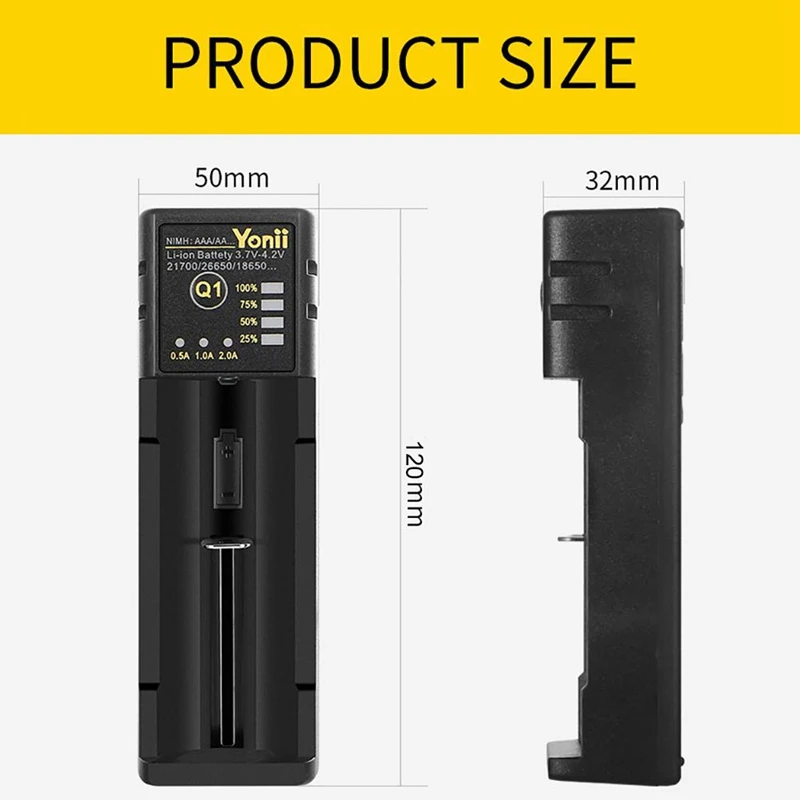 18650 зарядное устройство 26650 Usb Смарт никель-водород Aa Aaa 21700 одиночный слот литиевая батарея зарядное устройство