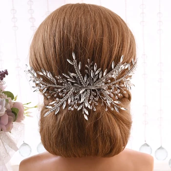 

TOPQUEEN Luxury Rhinestone Bridal Hair Accessories Stunning Silver Bridal Headband Bridal Headpieces Hairbands Wholesale HP287
