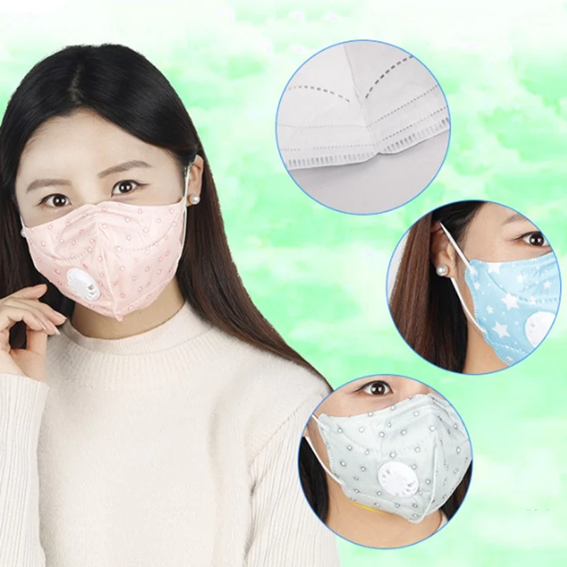 5pcs Fold Disposable Dust Cute Mask Respirator Dust-proof Work Safety Mask For DIY House Clean Carpenter Builder Polishing