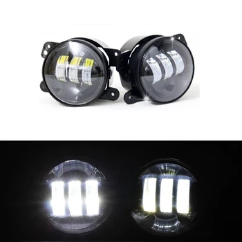 

Pair LED Fog Light Kit 30W 4 inch For 07~14 Jeep Wrangler JK Rubicon Sahara