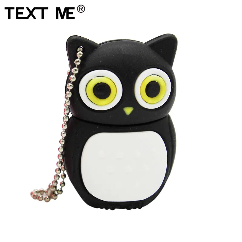 Usb флеш накопитель TEXT ME розовый синий коричневый с рисунком совы usb 2 0 4 ГБ 8 16 32 64