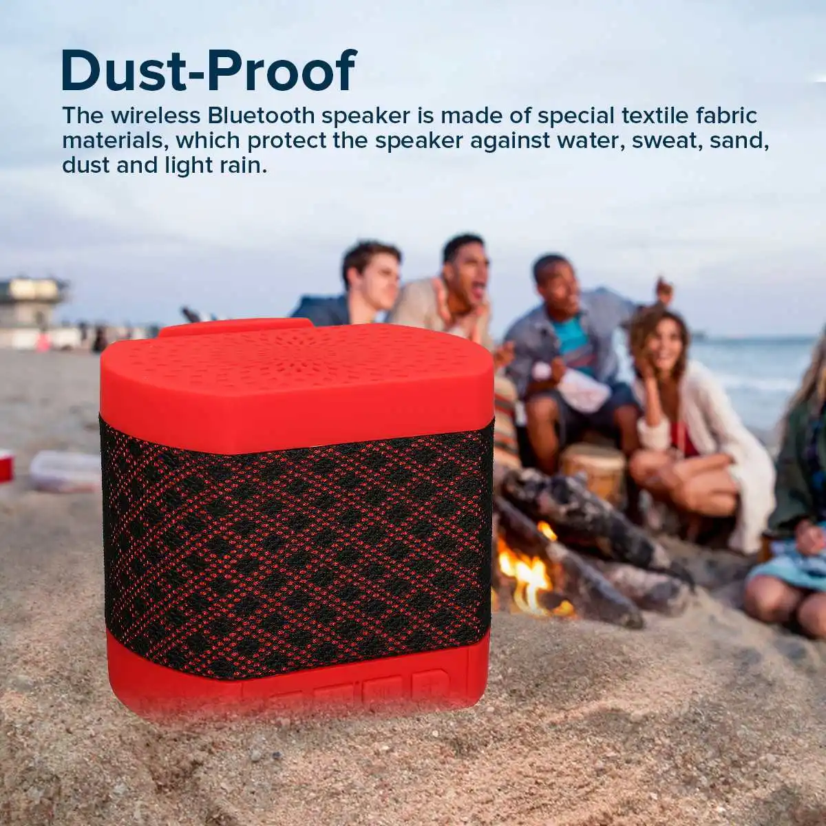 Портативный открытый водонепроницаемый беспроводной bluetooth динамик громкий динамик мини колонка стерео музыка объемный поддержка FM TF карта бас коробка