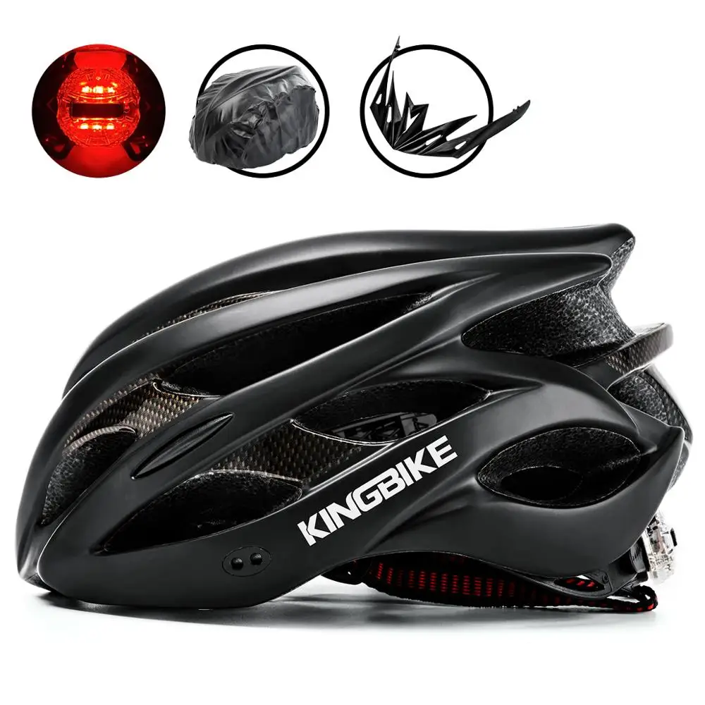 

KINGBIKE Cycling Helmet Ultralight MTB Bike Helmets CPSC CE Certified Bicycle Helmet Rear Light Sun Visor Cycling Bicycle Helmet