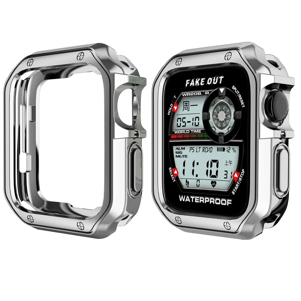 TPU Cover for Apple Watch Case 45mm/41mm 44mm/40mm 42mm/38mm bumper Accessories Screen Protector iWatch Series 6 5 4 3 SE 7 |