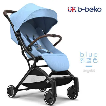 Британский B-BEKO, коляска из алюминиевого сплава, ультра-светильник, складная, простая, портативная, для малышей, детская коляска, для путешествий, мини-Pram0-3Y - Цвет: blue