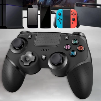 

Game Controller Wireless Gamepad for PS4/IOS13/Android with USB Charge Cable with Dual Vibration, o Function Gamepad