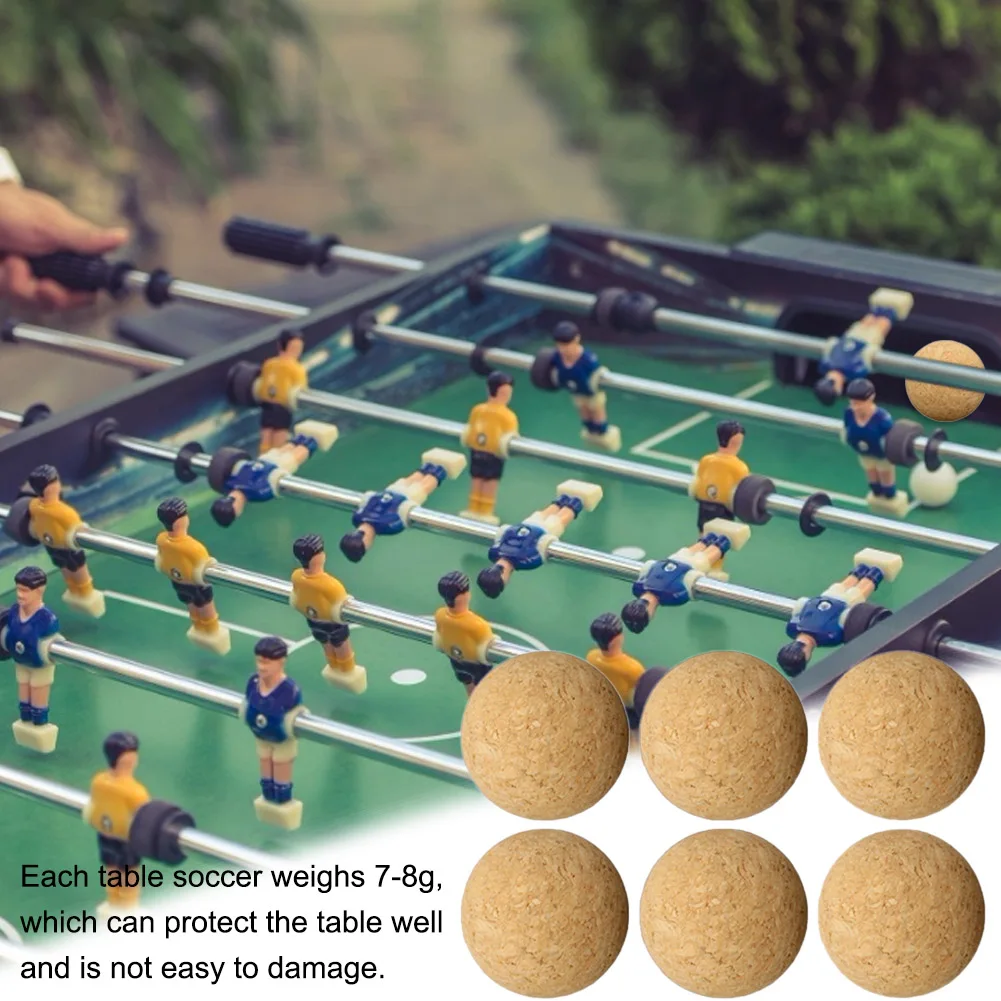 1Pcs/6pcs/12pcs 36mm Cork Solid Wood Foosball Table Soccer Ball Football Baby Foot Fussball Desktop Table Soccer