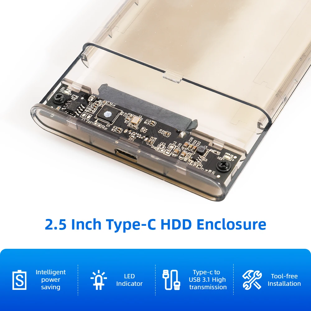 Чехол для жесткого диска KingSpec 2 5 дюйма SATA к USB адаптеру корпус внешнего HDD коробка