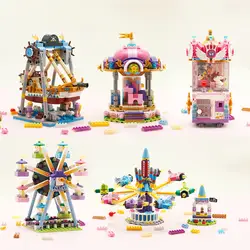 Ys новые продукты парк развлечений мини маленькие взрослые серии вставленные строительные блоки гранулы пластиковые игрушки материковый