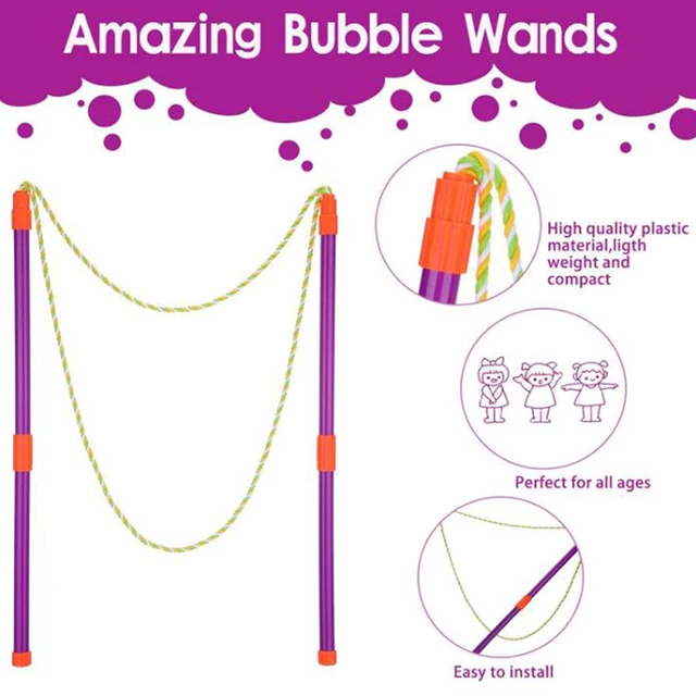 Kids Boy Girl Bubble Blowing Toys Enormous Bubbles Outdoor Garden Toy Big Bubble Stick Bubble Circle Dropshipping 4