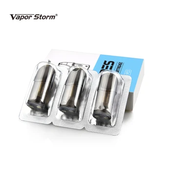 

5 Packs 15 Pcs New Vapor Storm Ares Pod Empty Cartridge Refillable 1.6ml Top Filling Mesh Coil Cotton 1.3ohm Magnet Pod Atomizer