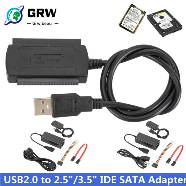Câble adaptateur USB 2.0 vers SATA / IDE - Convertisseurs et adaptateurs  pour disques durs