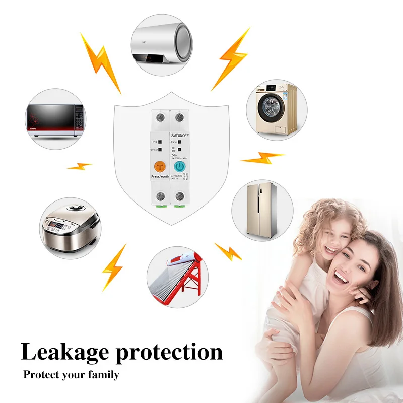 EWelink однофазный din рейку WI FI умный измеритель энергии защита от утечки remote