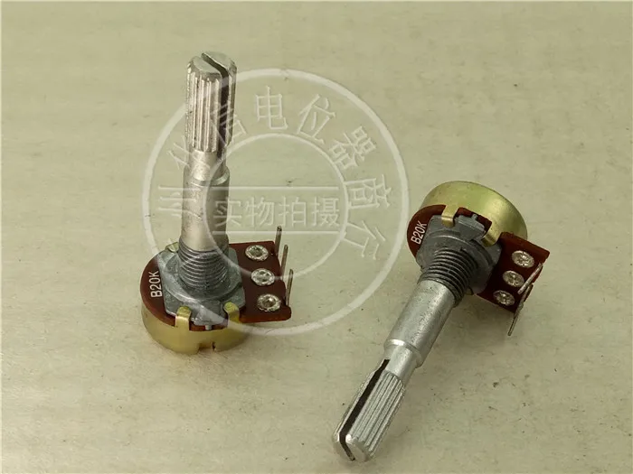 4pcs 148-type Within bent pin single joint potentiometer B20K / handle length 35MM flower yellow shell
