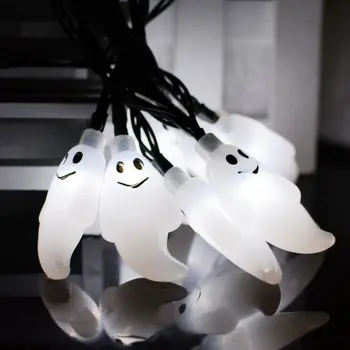 

20/30 LEDs Ghost Shape String Light Halloween Decoration Colorful Light