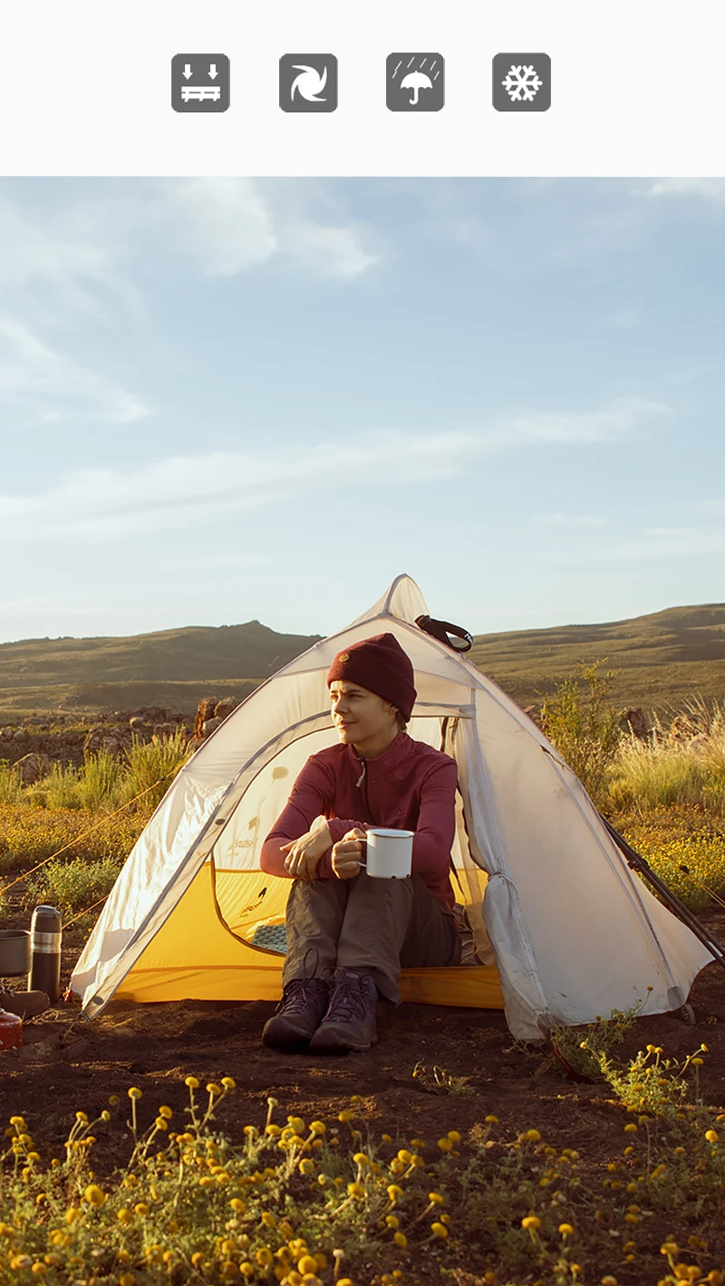 Naturehike для улицы, новинка, облачный, 2 Сверхлегкий тент, снаряжение для кемпинга, 2 человека, для путешествий, зимний кемпинговый тент с ковриком