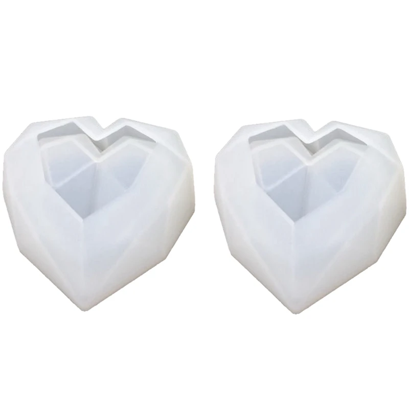 2 шт./компл. 3D кристалл Геометрическая любовь коробка для хранения эпоксидной формы Декоративные ювелирные изделия смолы формы для
