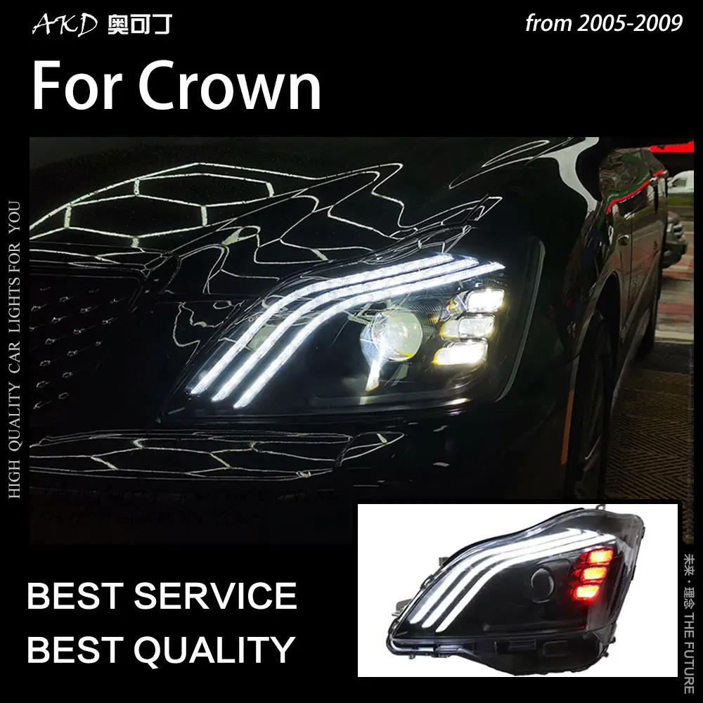 Car Styling Headlights For Crown Led Headlight 20052009 Crown Head